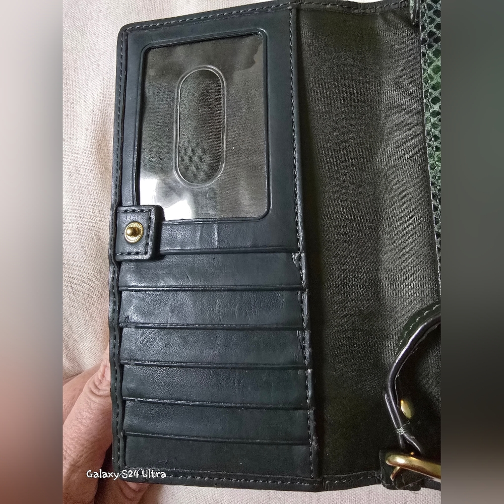 Coach Snakeskin/ Python Textured Wallet/ Wristlet In GUC - Picture 12 of 16